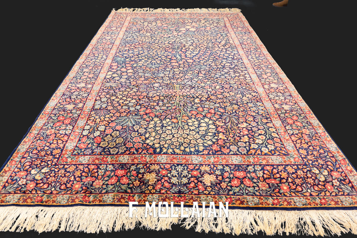 Antique Kerman Ravar Rug Floral Design n°:250176